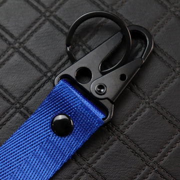 TRD Blue Racing Keychain Metal key Ring Hook Strap Lanyard Universal