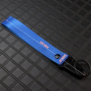 TRD Blue Racing Keychain Metal key Ring Hook Strap Lanyard Universal