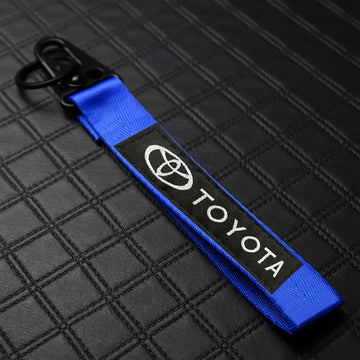 Toyota Blue Racing Keychain Metal key Ring Hook Strap Lanyard Universal