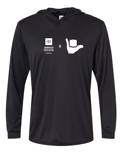 Black Lightweight Performance Hoodie – Solid White Shaka | Servco Toyota Leeward Original