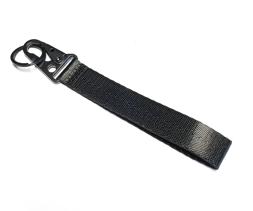 TRD Black Racing Keychain Metal key Ring Hook Strap Lanyard Universal