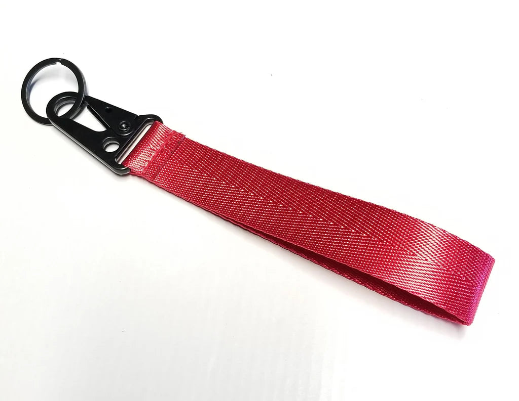 TRD Red Racing Keychain Metal key Ring Hook Strap Lanyard Universal