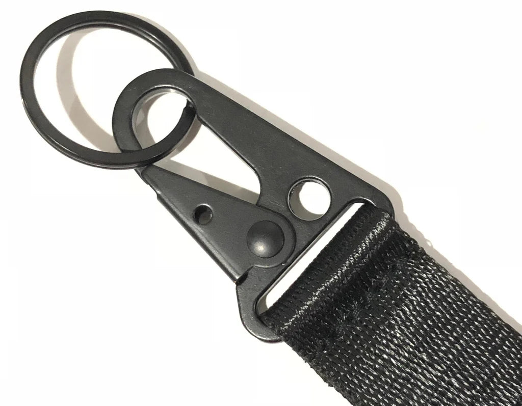 TRD Black Racing Keychain Metal key Ring Hook Strap Lanyard Universal