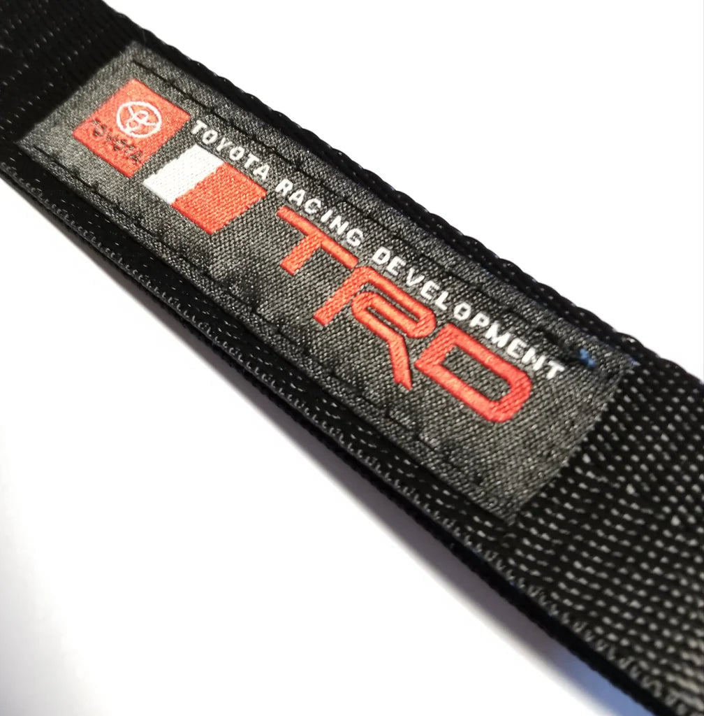 TRD Black Racing Keychain Metal key Ring Hook Strap Lanyard Universal