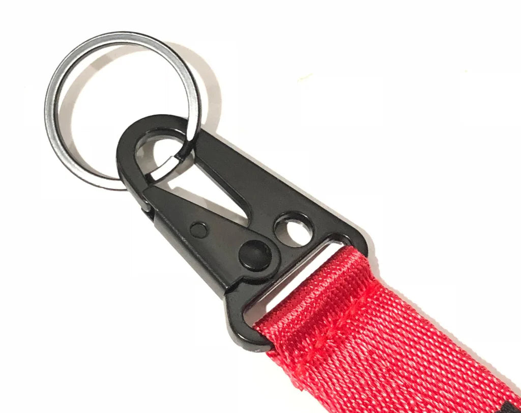 TRD Red Racing Keychain Metal key Ring Hook Strap Lanyard Universal